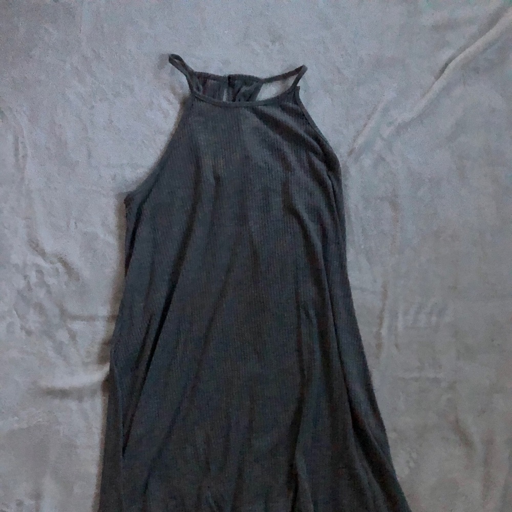 Grey Skinny Strap Dress